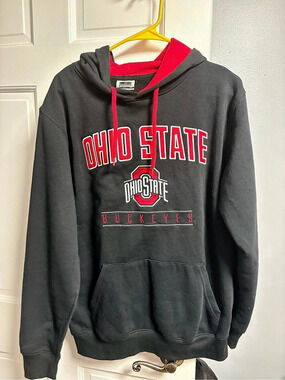 Stadium Athletics Ohio State Buckeyes Embroidered Hoodie Gray & Red